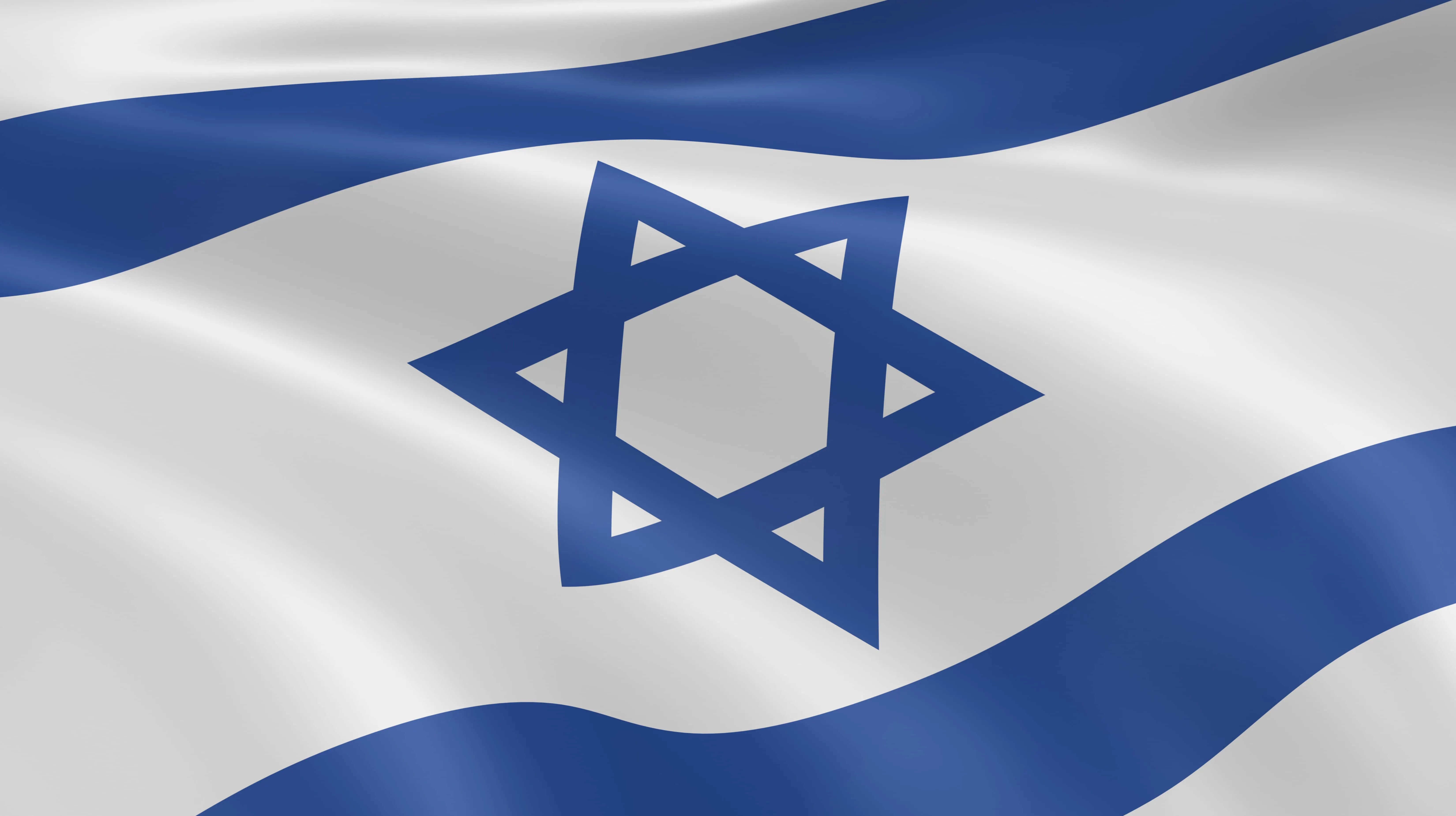 Israelische Flagge im Wind.